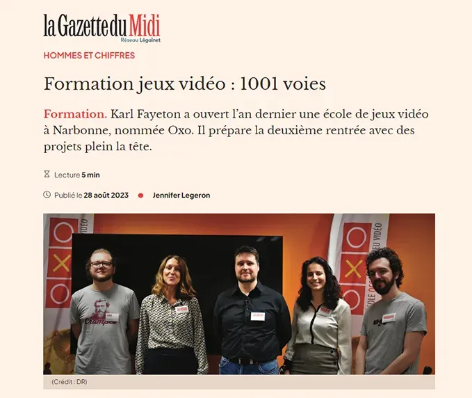 Formation jeux vidéo : 1001 voies