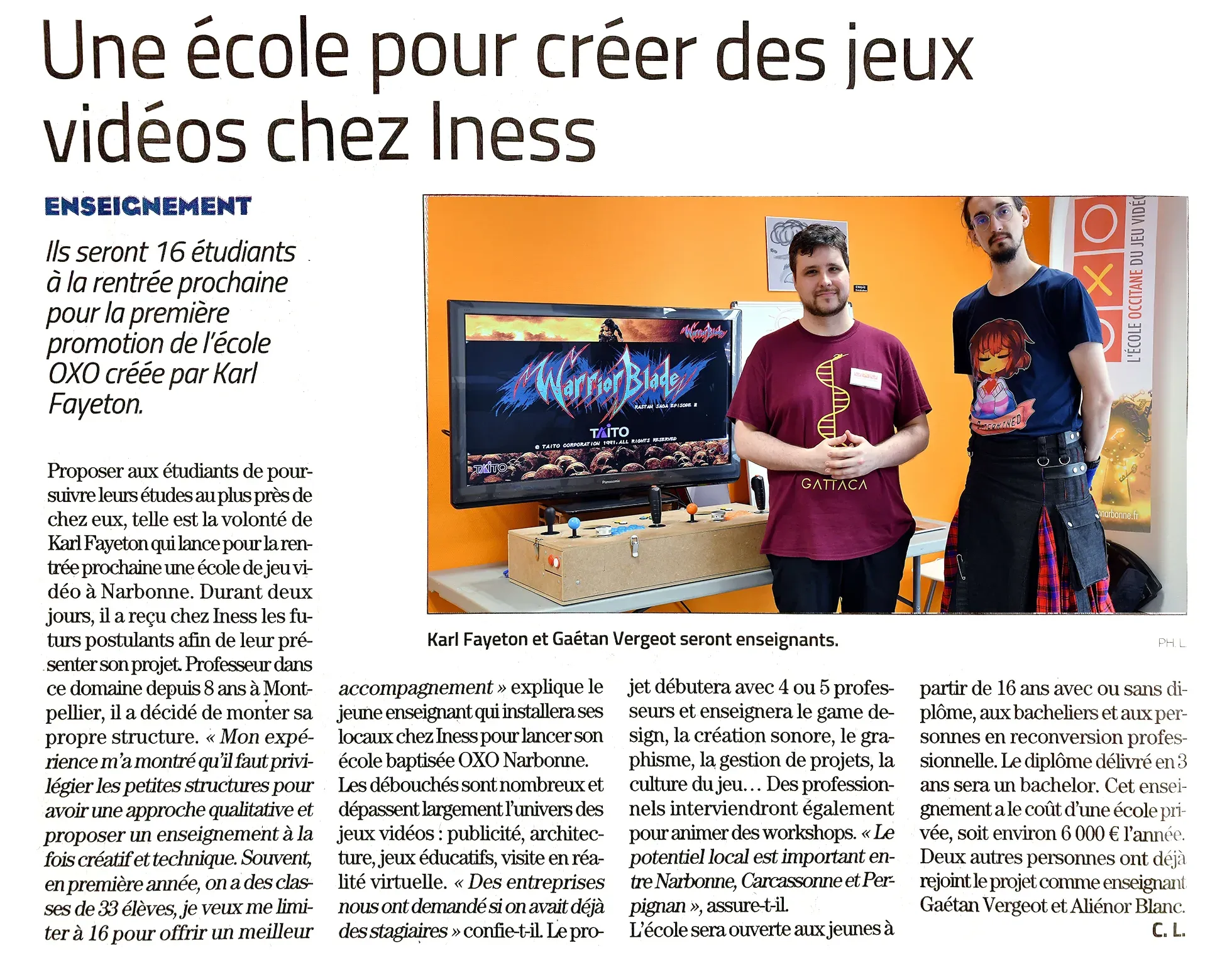 Une école pour créer des jeux vidéo chez INESS